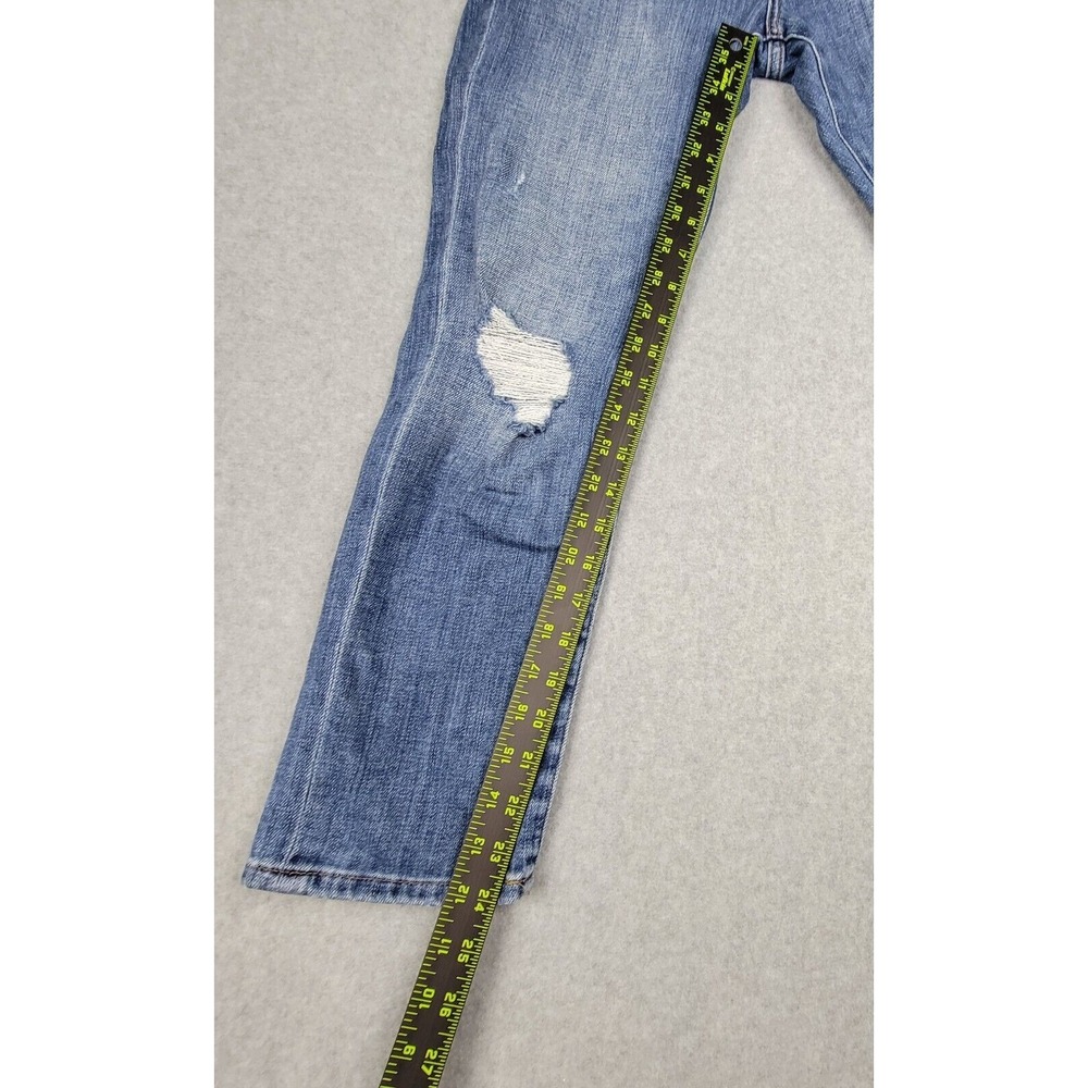 FRAME Jeans Le Pixie Beau Size 25 Distressed Knee Blue - Picture 6 of 8